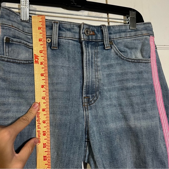 Talbots Modern Ankle Jeans with Pink Tape Detail Size 2 - Picture 5 of 9
